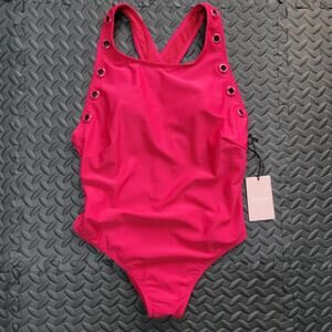 Juicy Couture NWT One-Piece Swimsuit Large Y2K Swim Barbiecore Beach Glam